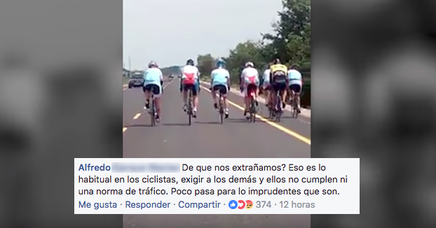 El vídeo de un grupo de ciclistas que indigna a todos los conductores