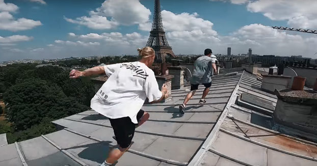 Parkour por los tejados de la ciudad de París