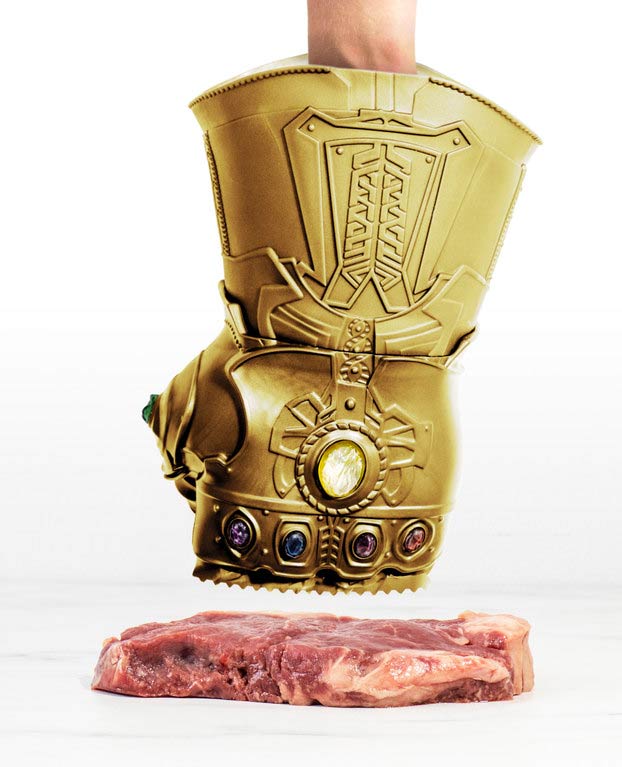 Venden el Guantelete de Thanos con el puño cerrado para ablandar la carne