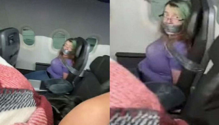 Atan a una mujer a su asiento con cinta americana por querer abrir la puerta del avión en pleno vuelo